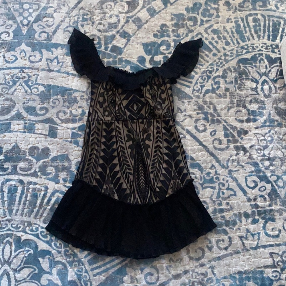 Saints and secrets black and tan mini dress. Tags still on.